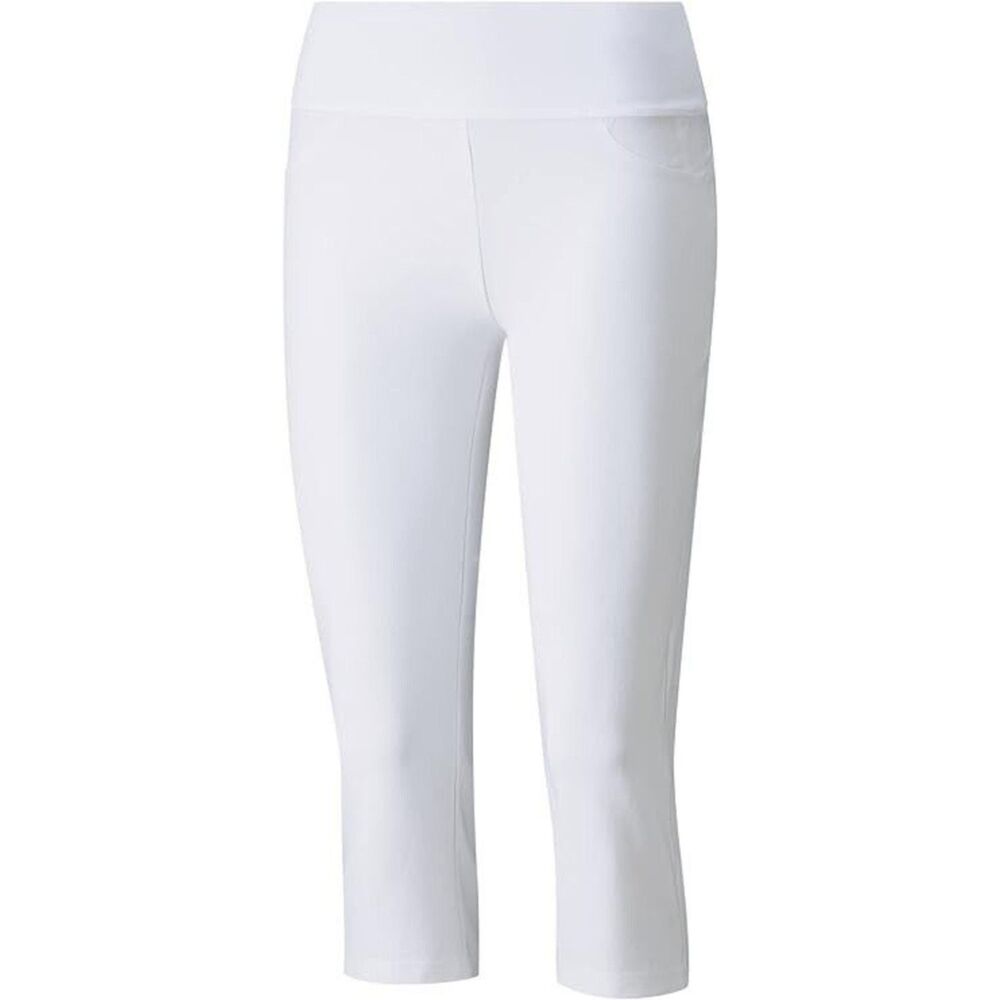 PUMA GOLF Women's Power Shape Capri Golf Pants, Bright White, M‎